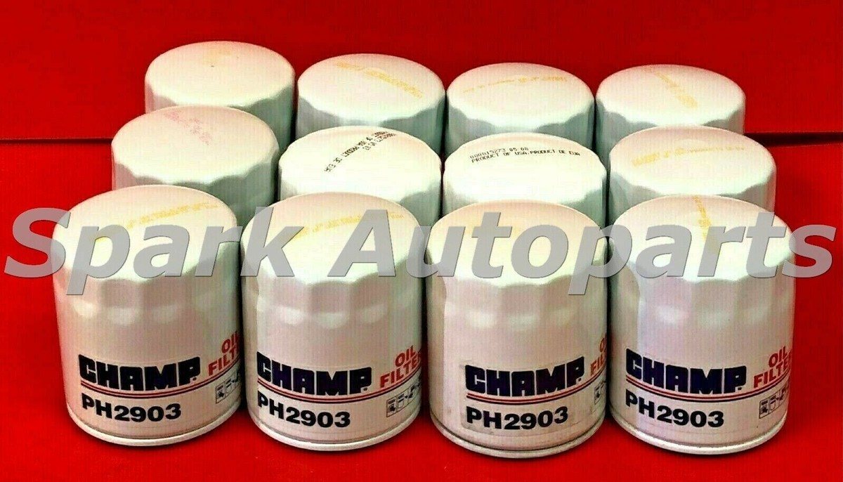 Case of 12 Engine Oil Filter CHAMP PH2903 For PEUGEOT CHEVROLET