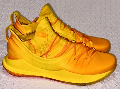 【値下げ依頼可】カリー5 Curry5 Yellow Orange 限定カラー UNDER ARMOUR Curry 5 Yellow Orange Basketball Shoes Sneakers