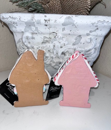 27-NWT PASTEL COLORS ROUND GLASS/GINGERBREAD SNOWFLAKES/HOUSE/CAKE BUNDLE - Picture 10 of 11