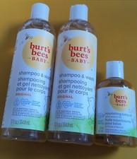 Burt's Bees Baby Shampoo/wash Baby Oil Combo