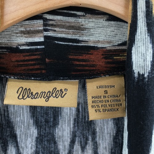 Wrangler Open Front Cardigan Cover Up Womens S Multicolor Geometric Print Casual - Picture 14 of 17