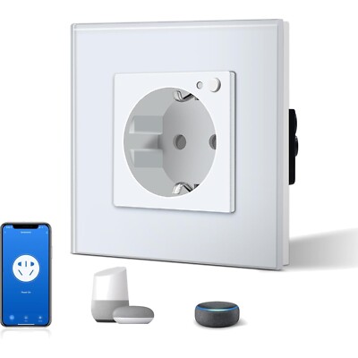 BSEED Wifi Steckdose 16A: Smart Home Glassteckdose mit einfacher Installation