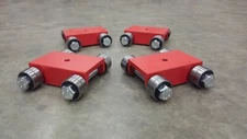 MADE IN USA Machine Skates Set (4)  18,000lbs Bridgeport machine mover 1.7" tall