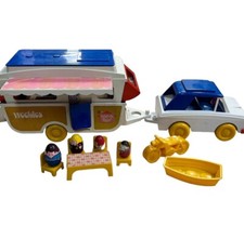 Vintage weebles romper room camper with 4 weebles and truck