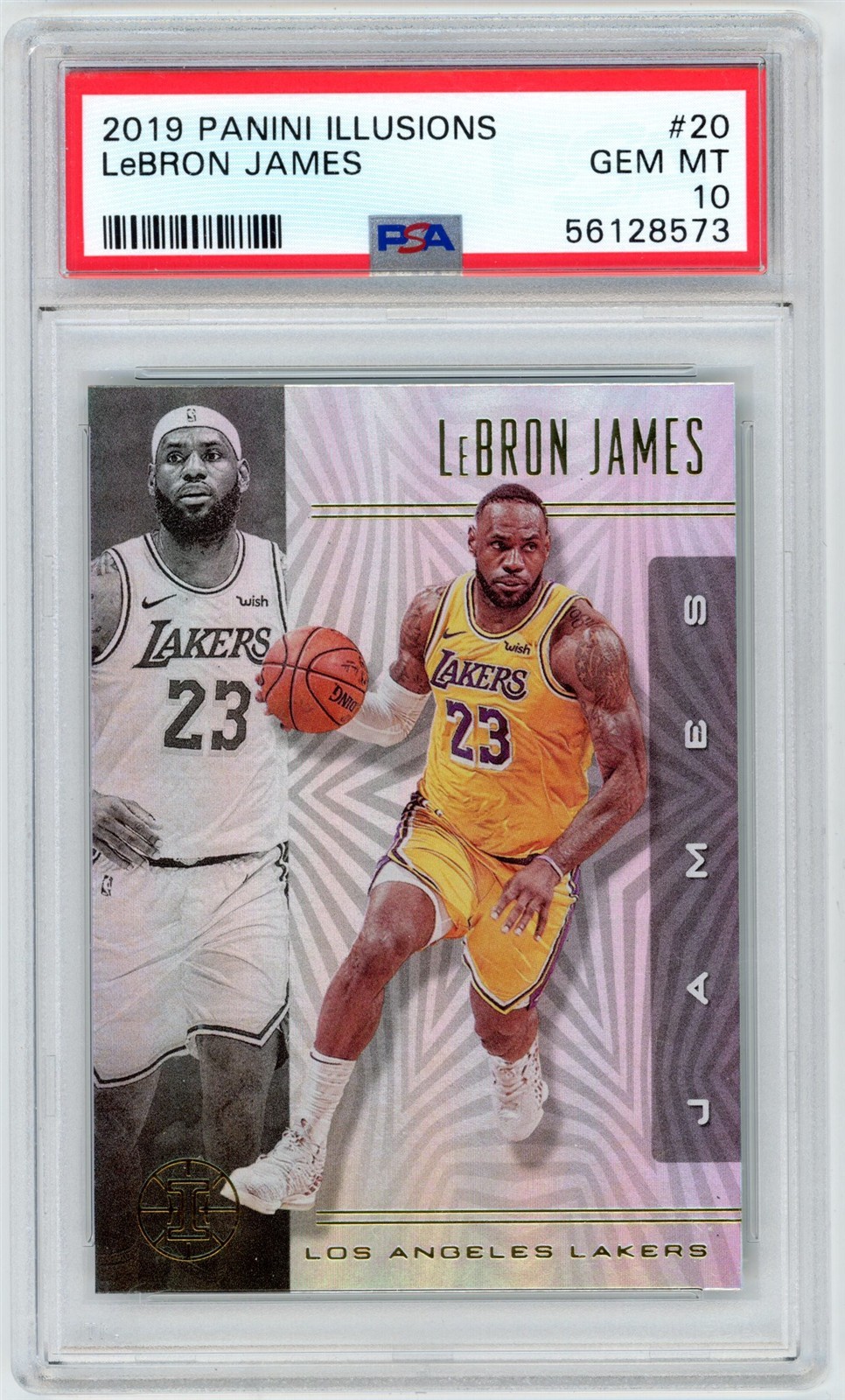 2019 Illusions LeBRON JAMES #20 LAKERS 76ERS PSA 10 GEM MINT Fast Ship S38