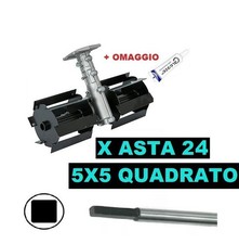 Gruppo Zappette per Decespugliatori Motozappa Orto per asta da Ø24 - 5x5Quadrato