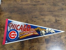 Chicago Cubs MLB 1987 Blue Red White Baseball Pennant Blue Red White