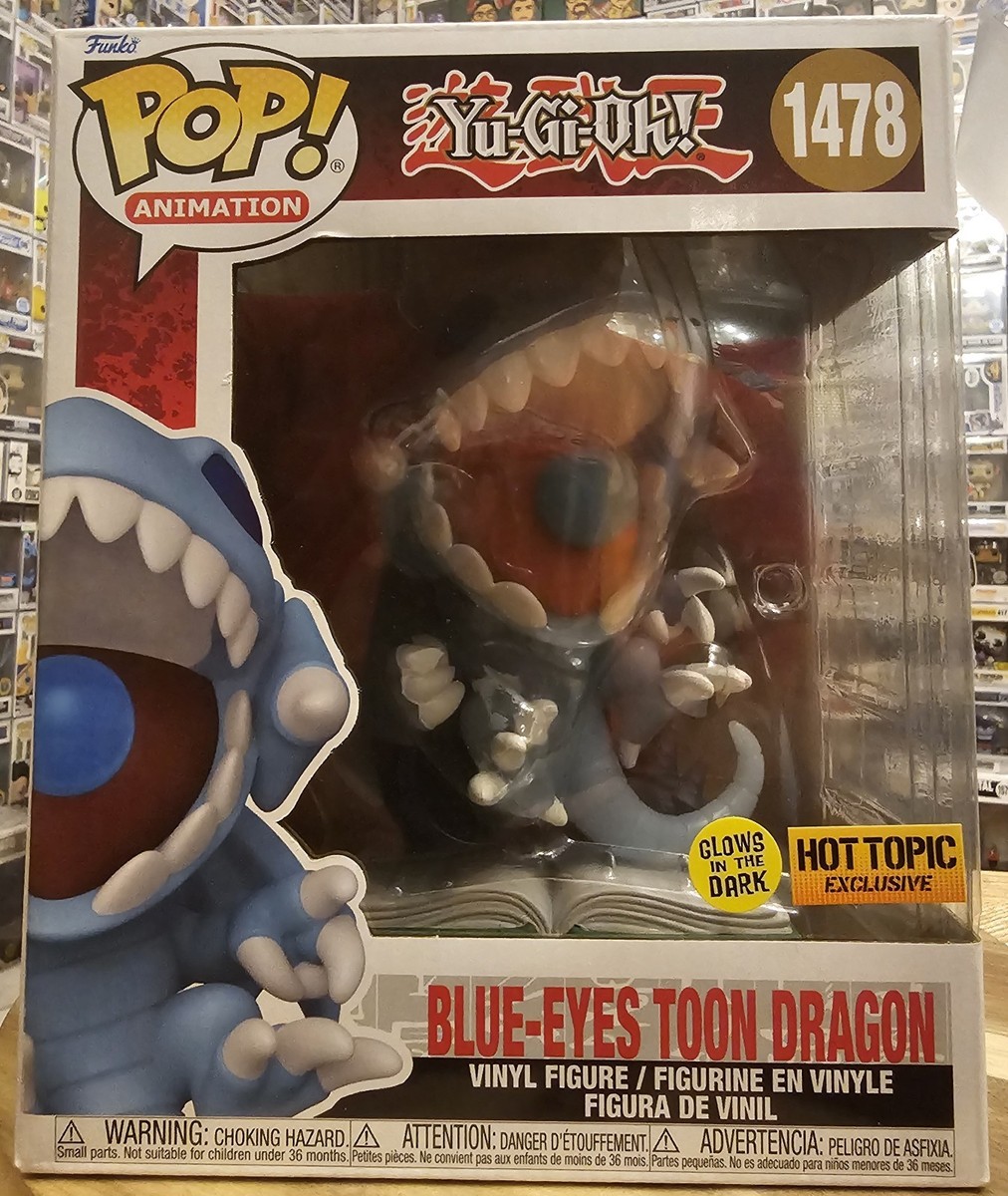 Funko Pop Yu-Gi-Oh! Blue-Eyes Toon Dragon #1478 GITD Hot Topic 6