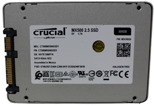 Crucial MX500 CT500MX500SSD1 500GB Sata 2,5" SSD Solid State Drive 80-89% Health