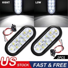 2x 6 Oval White 10 Led Trailer Truck Sealed Reverse Back-up Tail Lights 12v Usa 2x 6 Oval White 10 Led Trailer Truck Sealed Reverse Back-up Tail Lights 12v Usa