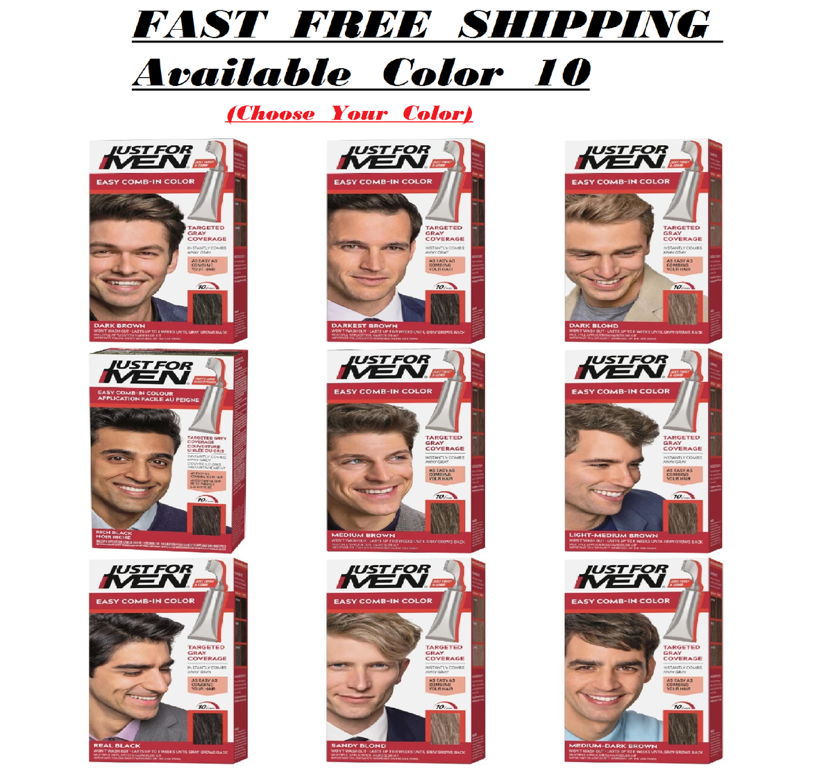 Just For Men Easy Comb-In Color Mens Hair Dye Formerly Autostop