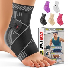 Ankle Brace for Women, Men, Plantar Fasciitis Relief, Achilles Medium, Black