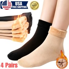 4Pairs Women Winter Snow Boot Socks Warm Plush Lady Thermal Sock Thick Fleece US
