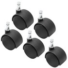 5pcs 1.5 Inch Swivel Caster Wheels, M8 Circlip Stem Caster Wheels, Heavy Duty 