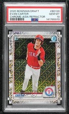 2020 Bowman Draft Chrome Mojo Refractor Evan Carter #BD-126 PSA 10 GEM MT