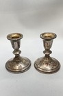 Giftamerica Sterling Silver Weighted Candlesticks Pair 4.25 Inch Vintage — photo 1