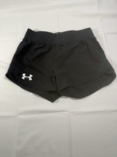 Under Armour Youth Girls Small Shorts With Draw String Black In Great Condition