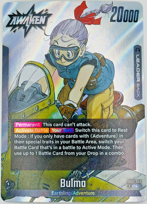 Bulma Foil Leader Card SB01-045 L Dragon Ball Fusion World Manga Booster 01 NM