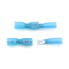 Waterproof 16-14AWG Spade Terminals Female/Male Heat Shrink Wire Connectors Blue