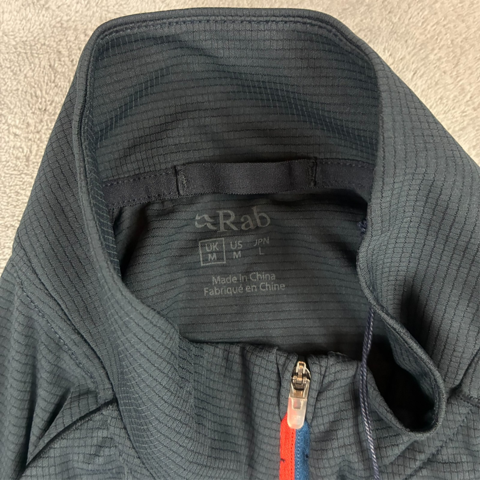 Vintage Rab 'Pulse LS' Grey Ebony Sz Medium 1/4 Quarter Zip Pullover Sweatshirt image 5