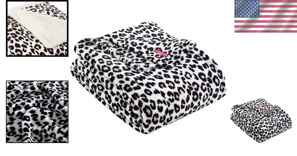 Manta Betsey's Leopardo Peluche Vellón Rosa King Foto 2 de 4