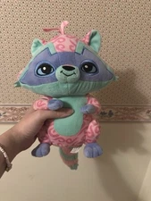 Animal Jam Loopy Raccoon Plush Stuffed Animal Pink Purple Teal Green