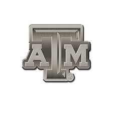 NCAA Standard Antique Nickel Auto Emblem for Car/Truck/SUV Texas A&M Aggies