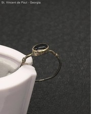 Vintage Antique Sterling Silver 925 Black Onyx Ring .66g Size 5.5 Great Cond.