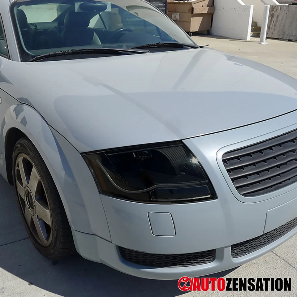 Fit 1999-2006 Audi TT Smoke Black LED Tube Projector Headlights Headlamps 99-06 - Изображение 3 из 4