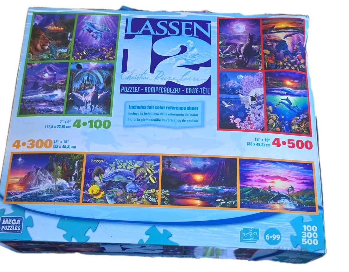 Mega Puzzles Christian Riese Lassen 12 Puzzle Set 4x100 4x300