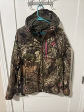Womens Camo Winter Jacket Mossy Oak Hoodie Pink Accents Med 38-40 Womens Camo Winter Jacket Mossy Oak Hoodie Pink Accents Med 38-40