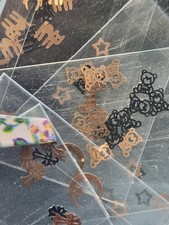 Nail Art 3D Decal Glitter Stickers Valentine's Day Teddy Bears Hearts