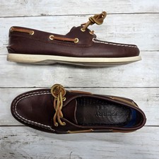 Sperry Authentic Original Boat Shoe Women 9M Brown Leather Nautical 9195017