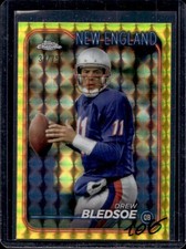 2024 Topps Chrome Drew Bledsoe Yellow Geometric Refractor #/75 Patriots