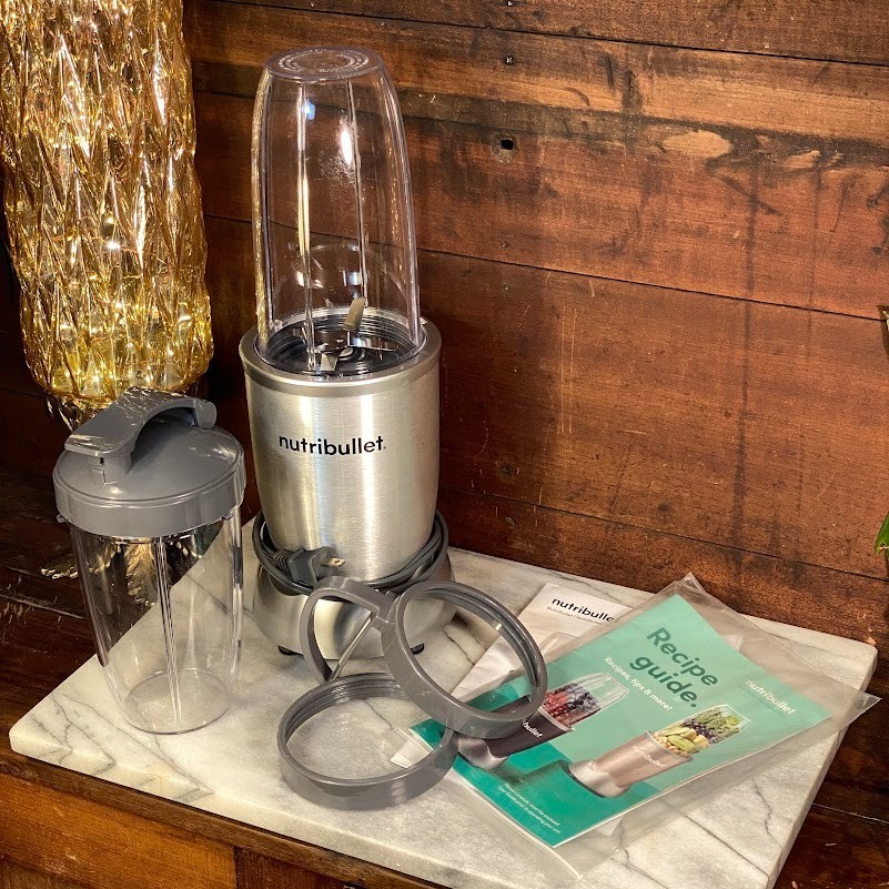 NutriBullet Personal Blender Silver with 2 Cups and 3 Attach