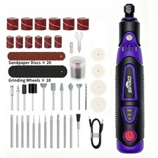 Rechargeable Cordless Rotary Tool Kit 82pc Accessories Mini Rotary Tool 3 Speeds