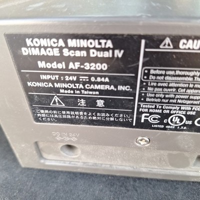 Konica Minolta Dimage Scan Dual IV Film Scanner AF-3200 - No