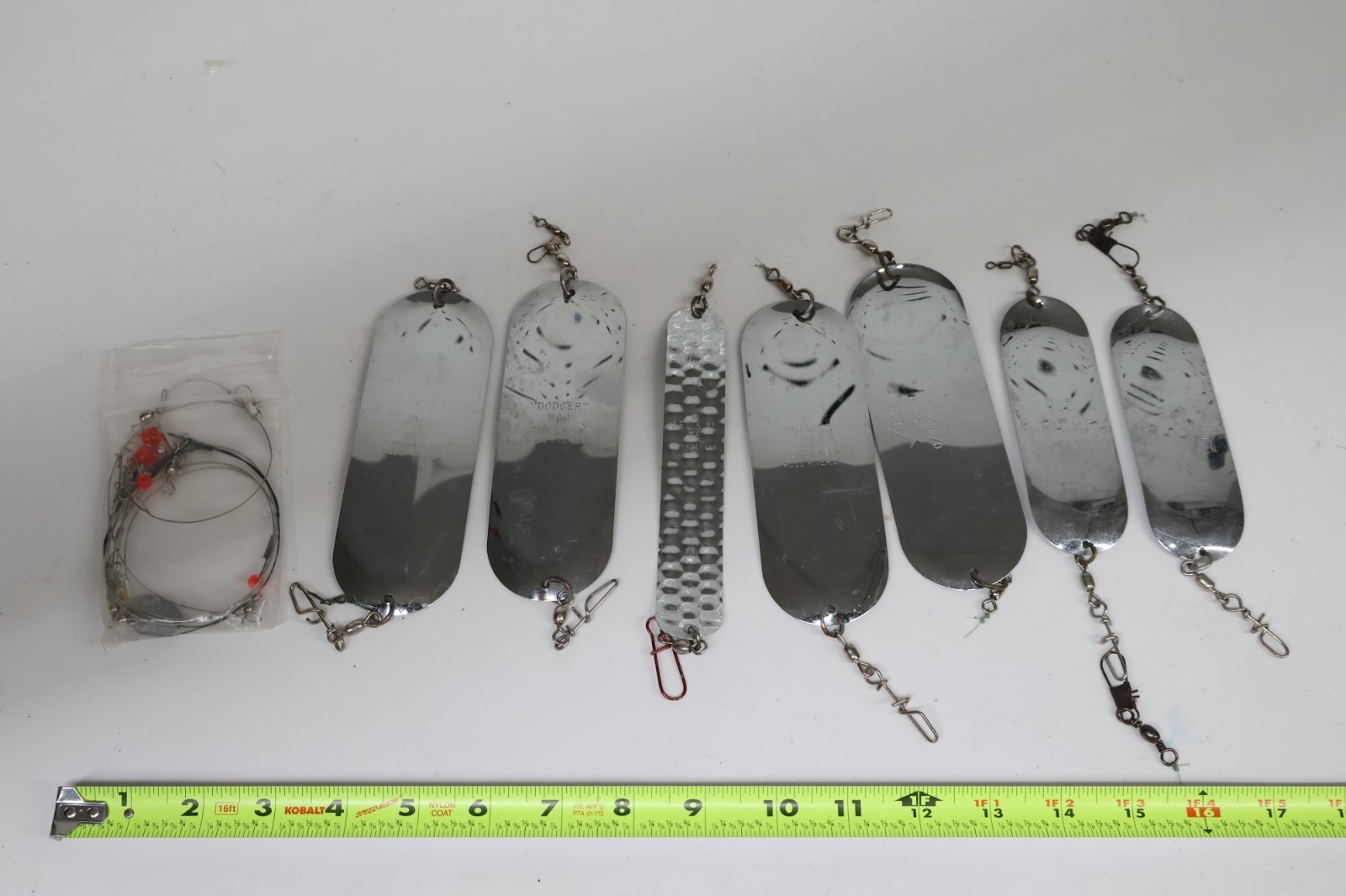 Nice Used Vintage Mixed x7 Luhr Jensen Moocher & Dodger Flasher Spoons Abe & Al - Image 6