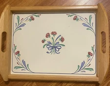 Poppies On Blue By Lenox Tablecloth Placemat Coaster Trivet Potholder 27 pc Set