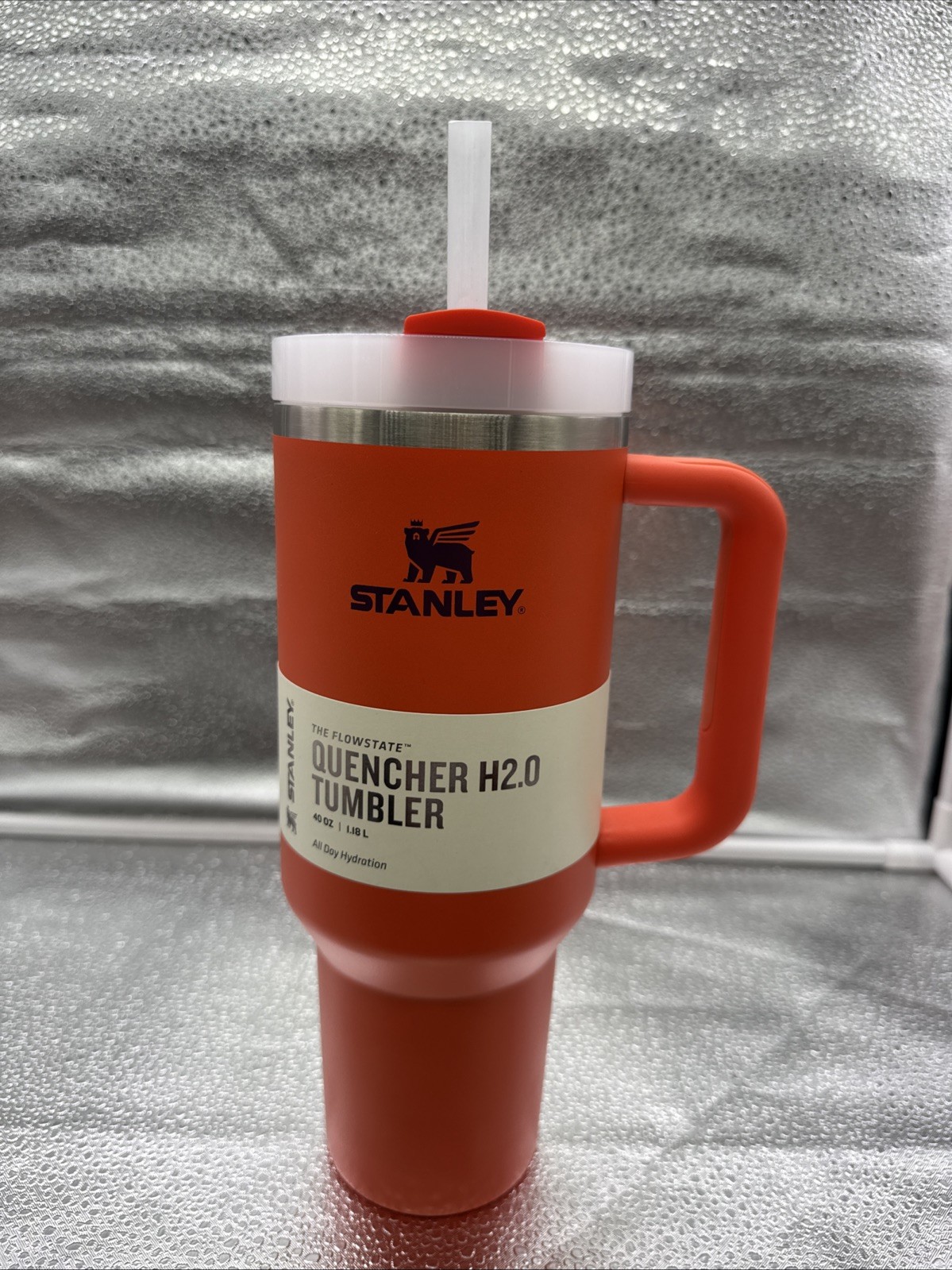 Stanley Cup 40oz Tigerlily Plum Tumbler Stainless Steel H2.0 FlowState Quencher