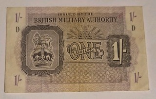 British Military Authority Billet 1 Shilling Années 1940