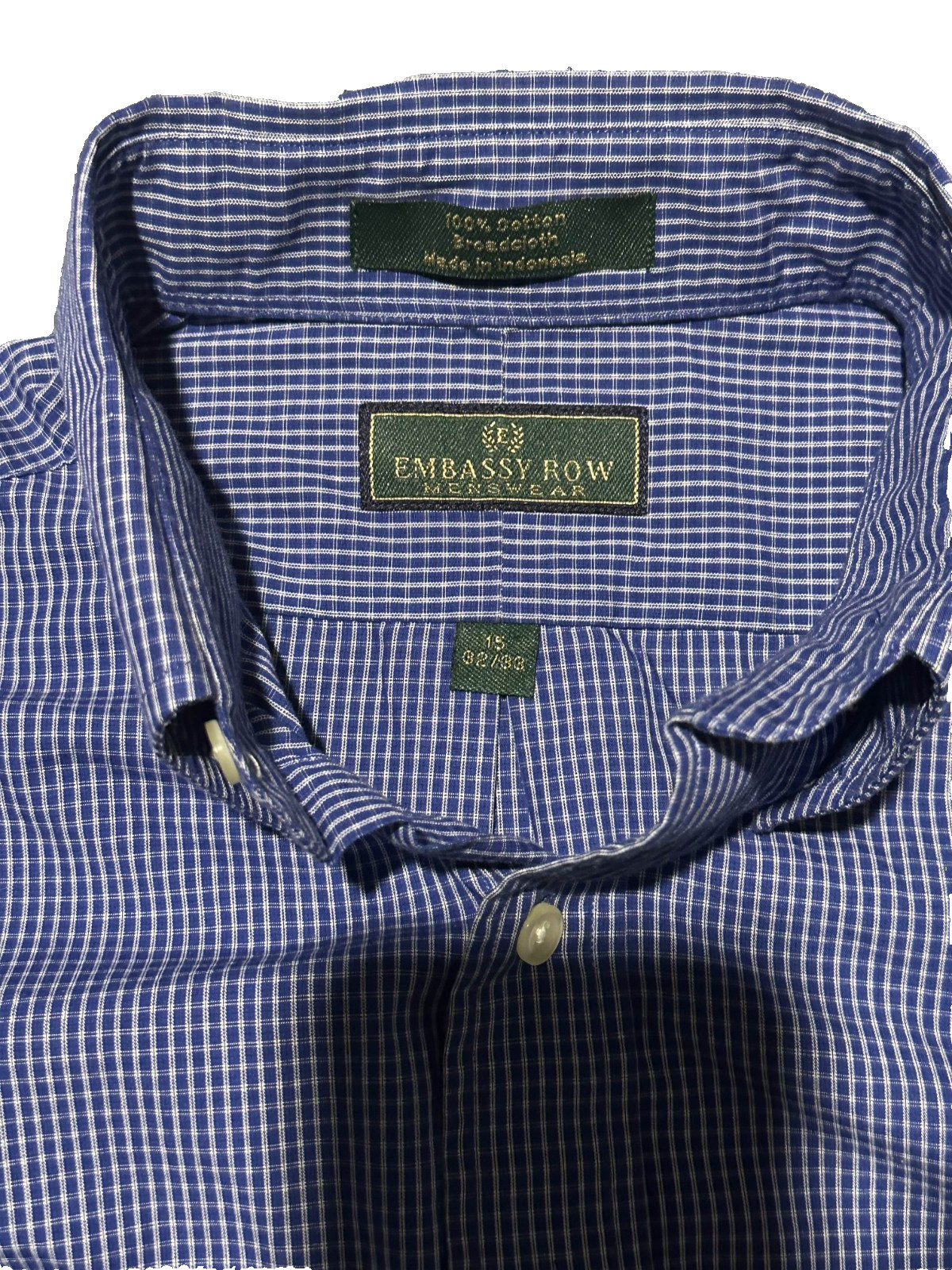 Embassy Row Blue Button Up - Size Medium - image 3
