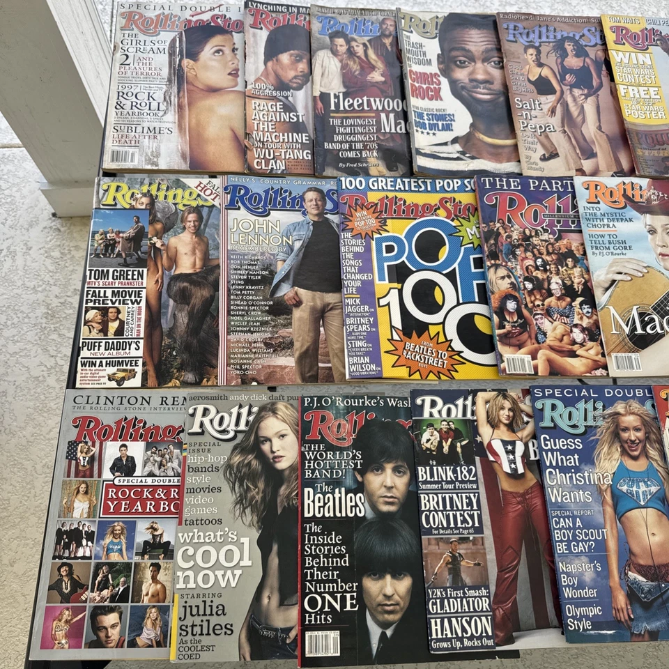 Rolling Stones Magazines Lot of 28 Vintage Magazines Late  90s and Early 2000s - Image 2 of 4