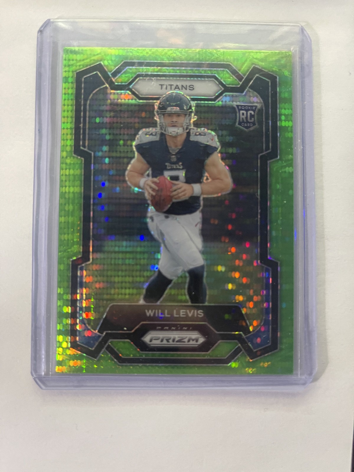 2023 Panini Prizm #397 Will Levis Neon Green Pulsar