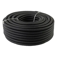 American Terminal New 100' Feet 1 Black Split Loom Wire Flexible Tubing Wire