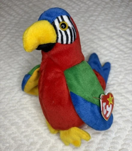 Vintage 1998 TY Beanie Babies Collection - Jabber the Parrot w/ Tags