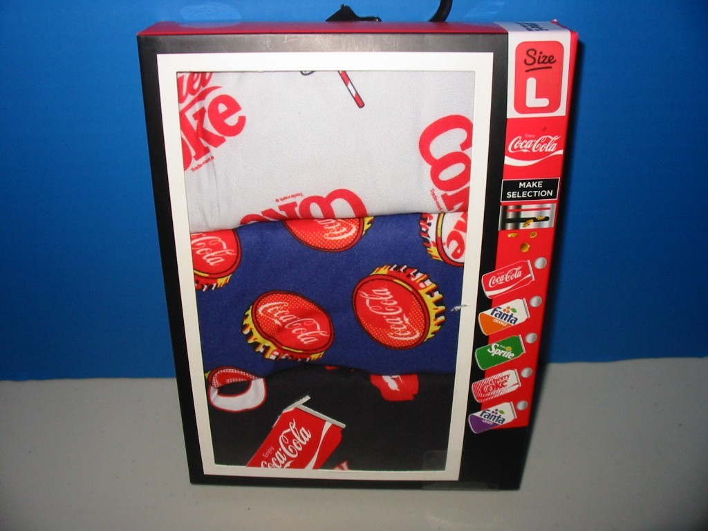 Crazy Boxers Boxer Shorts Size Large Men Set Of 3 Coca Cola New Factory Sealed