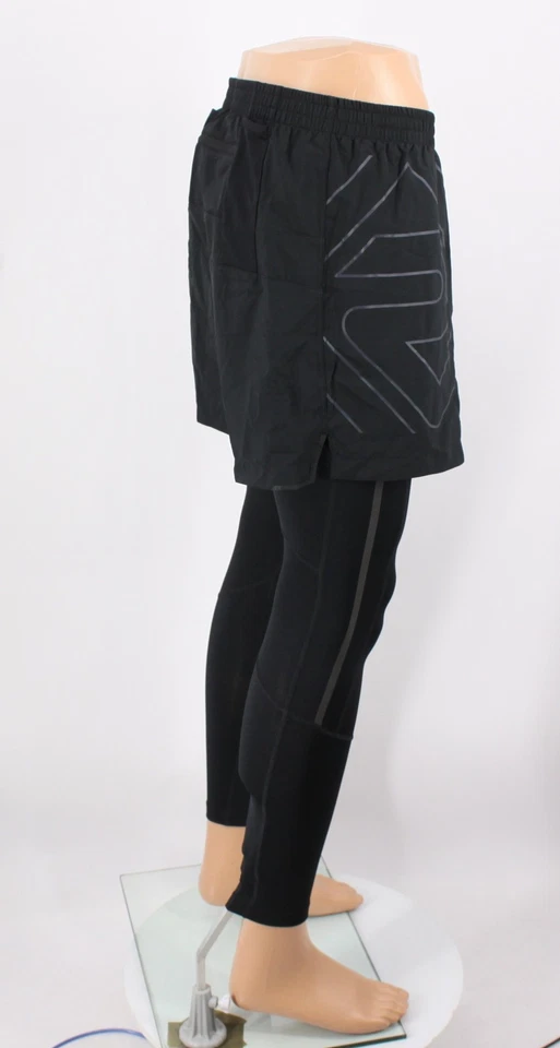 RONHILL HOMBRE TECH TWIN MALLAS PARA CORRER REFLECTANTES UK S NEGRAS PRECIO DE VENTA SUGERIDO POR EL FABRICANTE 65 £ IB Foto 3 de 4