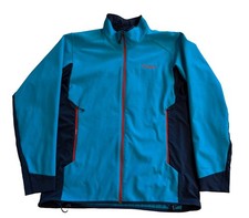 Patagonia Mens XL Polartec Windbloc Softshell Jacket Full Zip Blue Red Accent