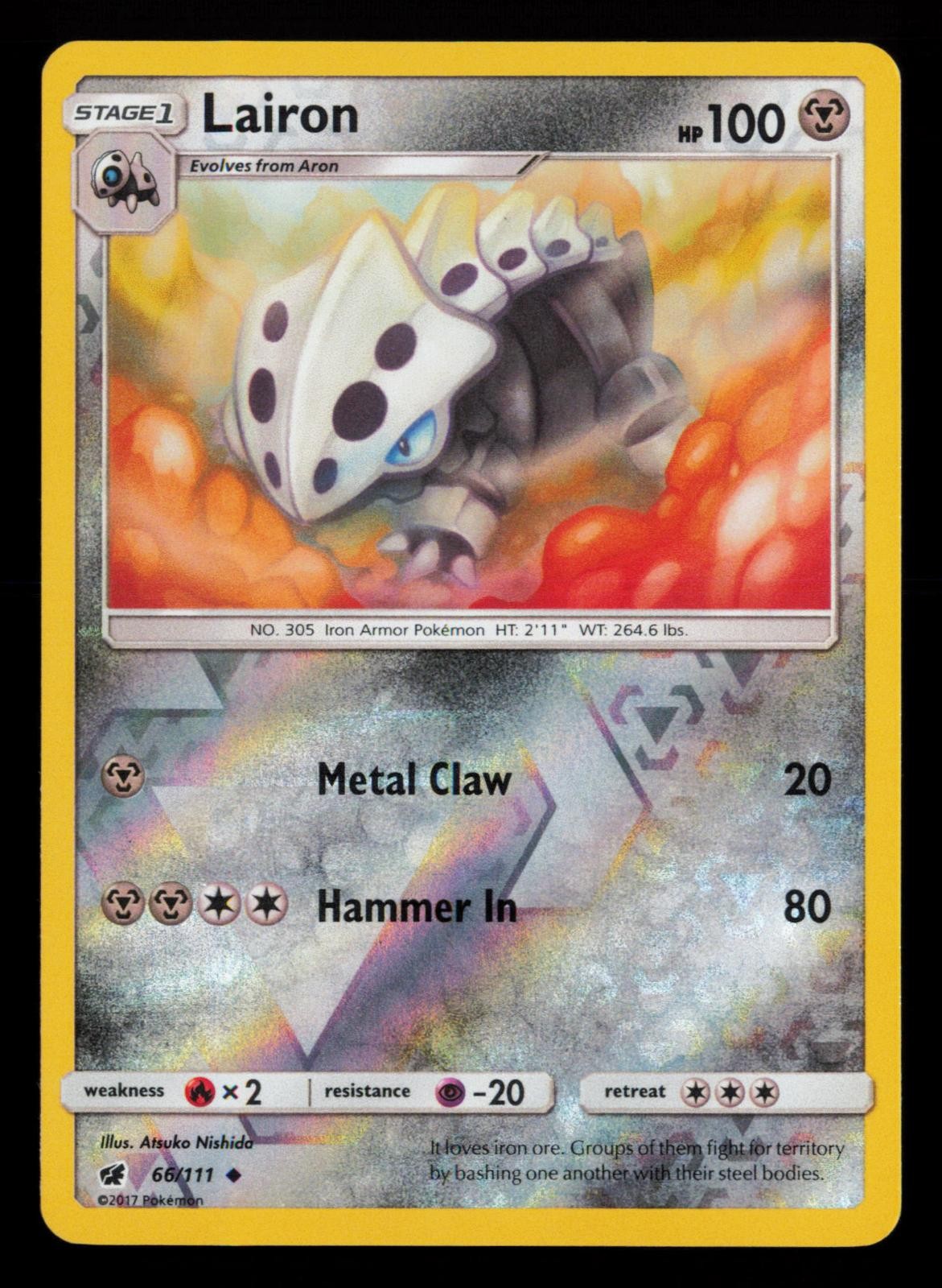 Lairon 66/111 Uncommon Crimson Invasion Pokemon Reverse Holo Near Mint